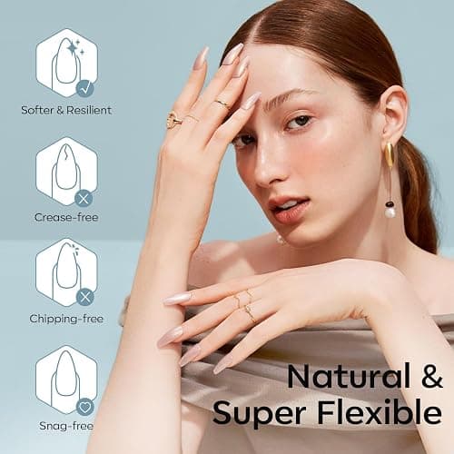 Modelones Short Almond Nail Tips 510pcs Full Matte Soft Fake Press On Nails | Full Cover Clear Acrylic Gel Kit False Press on Nails for Extension DIY Salon 15Sizes thumbnail 7