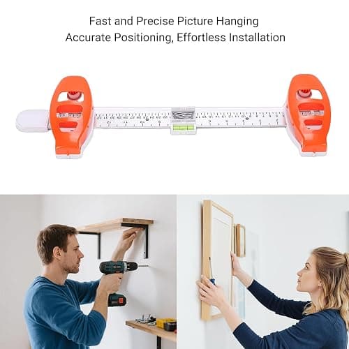 Pomya Picture Hanging Tool with Level, Precision Wall Mount Guide for Frames & Artwork, Easy Alignment & Marking Position Photo Frame Level Ruler for Wall Decor, Wall Friendly thumbnail 6