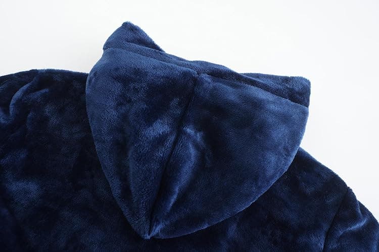 E.W Apparel Boys Fleece Robe Girls Hooded Bathrobe Toddlers Soft Fuzzy Robe for Kids thumbnail 6