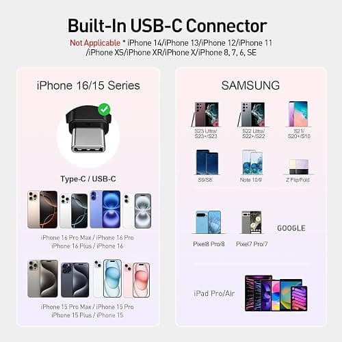iWALK USB-C Portable Charger for iPhone 15/16, Mini 20W 4,800mAh Wireless Power Bank Fast Charging Travel Battery Pack Compatible with iPhone 16/15/15 Plus/15 Pro/15 Pro Max, Andriod Phone Samsung thumbnail 2