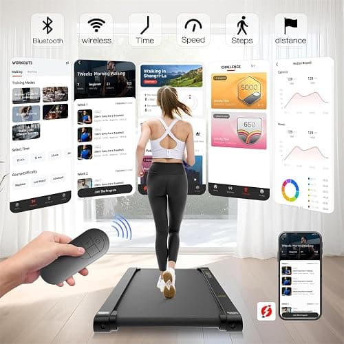 Sperax Walking Treadmill Pad with APP, 3 in 1 Under Desk Treadmill, 400W Low Noise Walking Vibration Pad with Remote Control,Portable Treadmills for Home Office thumbnail 2