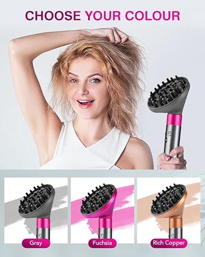 TOSAGE Upgraded Large Diffuser for Dyson Airwrap HS01 HS05 HS08 id, Diffuser Nozzle Attachment for Fast Drying Wave Curly Thick Hair, Gray thumbnail 7
