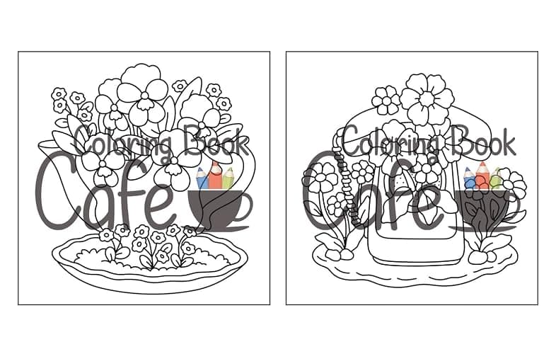 Tiny Gardens: Cute & Comfy Coloring Book for Adults and Teens Featuring Adorable Garden Scenes thumbnail 13