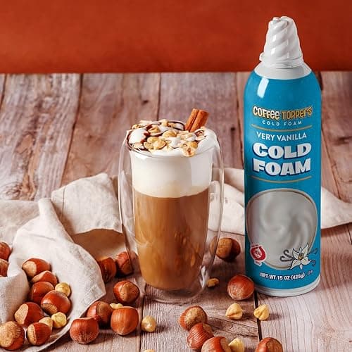 Coffee Toppers Cold Foam Vanilla 15 Ounce (Pack of 3), Be Your Own Barista, Kosher thumbnail 8