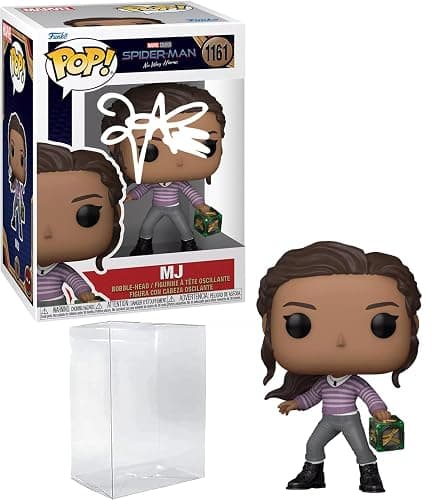 Zendaya MJ #1161 Facsimile Signed Reprint Laser Autographed Funko POP! Movies Marvel Spider-Man No Way Home Figurine with Protector Case thumbnail 3