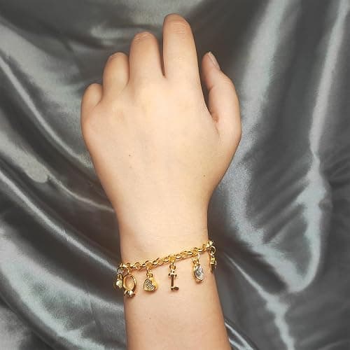 Gold Bracelets for Women Gold Charm Bracelet Jewelry Gifts thumbnail 5