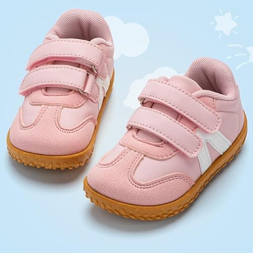 tombik Toddler Shoes Lightweight Barefoot Walking Shoes Non-Slip Sneakers with Dual Hook and Loops thumbnail 2
