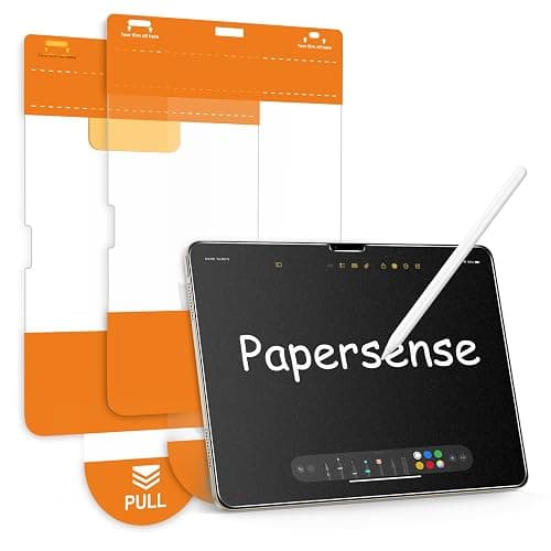OMOTON PAPERSENSE Matte Screen Protector for iPad Air 11 Inch M3 2025 & M2 2024 (7th/6th Gen), Paper-layer Tempered Glass with Dust-free Installation Tray, Anti-glare, Apple Pencil Support, 2 Pack - Image 1