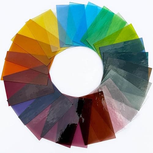 LITMIND 24 Sheets Transparent Stained Glass Variety Pack – Soft Rainbow Mix 6 x 4 Inch Smooth Art Glass for Suncatchers, Mosaics & DIY Crafts thumbnail 2