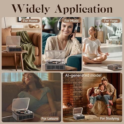 Gueray CD Player with Speakers HiFi Stereo Sound for Home,Bluetooth Retro Wood CD Music Players FM Radio with Remote Control,Support USB & AUX Playback thumbnail 7