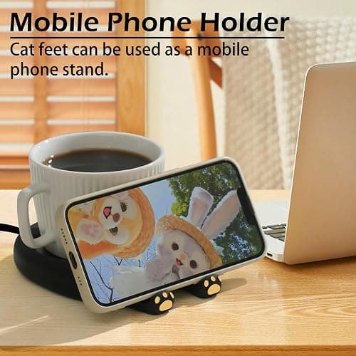 PUSEE Mug Warmer,Coffee Warmer for Desk Candle Warmer Auto Shut Off,Coffee Cup Warmer with 3 Temp Settings,Electric Beverage Warmer Plate for Coffee,Tea,Water Milk and Cocoa(Not Include Cup) thumbnail 6