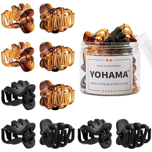 YOHAMA 10 pcs Hair Clips Medium Small 1.57 Inch Octopus Claw Clips 4cm Medium Jaw Clips Durable Strong Grip for Women Girls Thick Hair. - Image 1