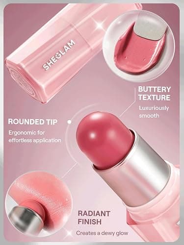 SHEGLAM Buttery Bliss Blush Stick Cream Milk Makeup Blush-Hush Hush - Hush Hush thumbnail 3