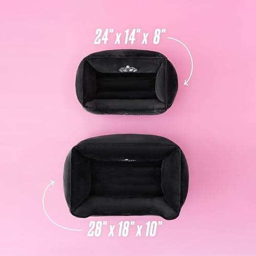 Juicy Couture Crown Bling Black Pet Bed for Dogs and Cats - Small 24" x 14" x 8" thumbnail 7
