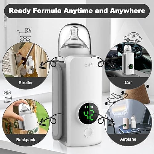 Fast Heating Portable Bottle Warmer,Travel-Easy,18W Fast Charging,6-Speed Temperature Control,Locked-in Nutrition,360 Degree Wrap Even Warming,Ensuring Baby Needs thumbnail 3