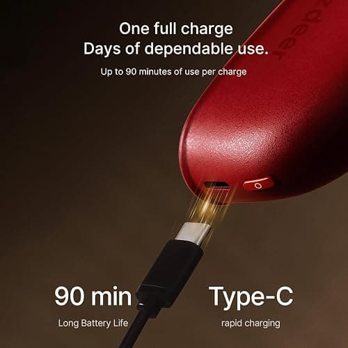 ZDEER LED Red Light for Face & Neck Massager Facial Care Device – Electric Gua Sha Brass Tool with Heat & Vibration for Firming, Sculpting & Skincare, Red thumbnail 7