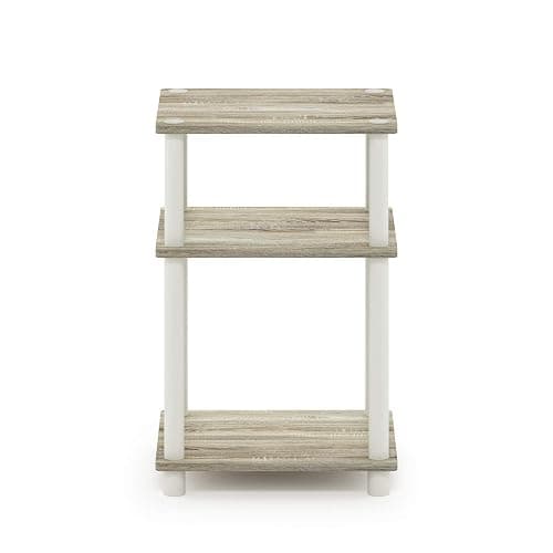 Furinno JUST Toolless 3-Tier Side Table, Open Shelf End Table, Sonoma Oak | Soft-Corner, Night Stand, Bedside Table, for Living Room, Bedroom, Bathroom thumbnail 7