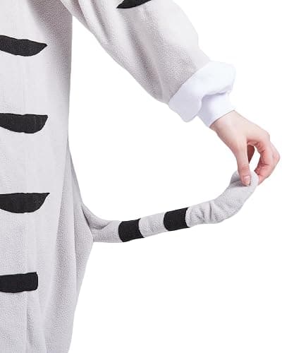 QUERITU Adult Onesie Pajamas - Unisex Halloween Animal Cosplay Costume Sleepwear - Comfy One-Piece Suit for Men & Women thumbnail 7
