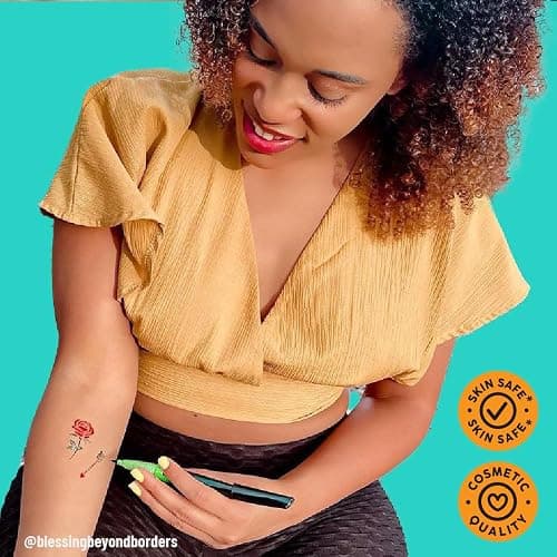 BIC BodyMark Temporary Tattoo Markers for Skin, Pride Pack, Flexible Brush Tip, 11-Count Pack of Assorted Colors, Skin-Safe, Cosmetic Quality, Unique Gifts thumbnail 4