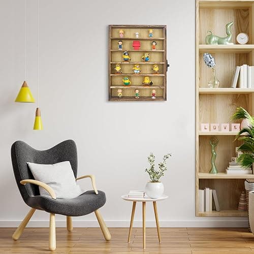 FramePro Shadow Box Frame Display Case 12x16 with Removable Shelves, Deep Memory Box Trinket Knick Knack Shelf Cabinet for Collector, Keepsake Coins Military Medals Wedding Flowers Real Wood thumbnail 2