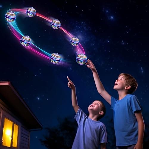 Ivtivfu Flying Orb Ball (Blue, 2025 Upgraded) with Dazzling Lights, Magic Hover Spinner, Cool Boomerang Drone, Floating Cosmic Globe, Kids Toys Gifts for 6 7 8 9 10 Year Old Boys Girls thumbnail 3