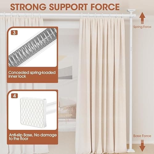 Room dividers adjustable size cream colour thumbnail 2