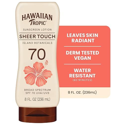 Hawaiian Tropic Sheer Touch Lotion Sunscreen SPF 70, 8 Fl Oz | Broad Spectrum, Oxybenzone Free, Sunblock Lotion, Hawaiian Tropic Sunscreen SPF 70, 8 Fl Oz thumbnail 2