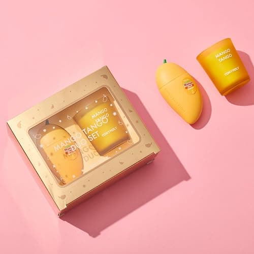 TONYMOLY Mango Tango Duo Gift Set – Nourishing Mango Hand Butter with Shea Butter & Oils + Mango Scented Candle, Hydrating & Soothing Holiday Gift for Soft Hands 2pc Gift Wrapped Set thumbnail 7