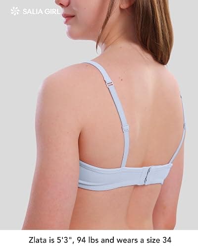 SALIA GIRL Teen Bras for Girls 10–14, Lightly Padded for Secure Coverage | Wireless Comfort, Back Closure, Ultra-Fine Knit, Silky-Soft Feel, Adjustable Straps, No-Bulk Fit, School & Everyday Wear thumbnail 3