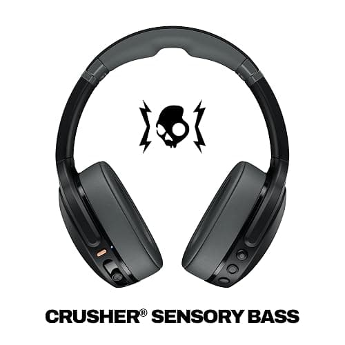 Skullcandy Crusher Evo Wireless Bluetooth Headphones with Multi-Sensory Bass, Noise Isolating Over-Ear Fit, Up to 40 Hours Battery, Microphone for iPhone Android - Asphalt thumbnail 2
