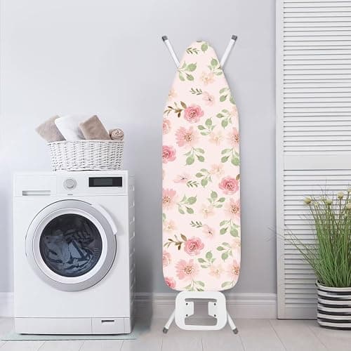 KUIFORTI Ironing Board Cover Ironing Board Pad Covers Protector Pink Floral for Home Decoration thumbnail 4
