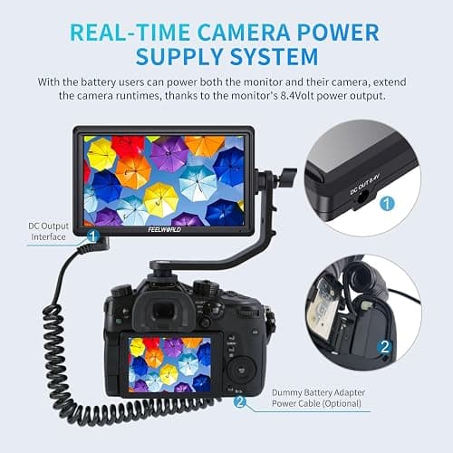 FEELWORLD FW568 6 inch DSLR Camera Field Monitor with Waveform LUTs Video Peaking Focus Assist 1920x1080 IPS 4K HDMI Professional Video Accessories thumbnail 6