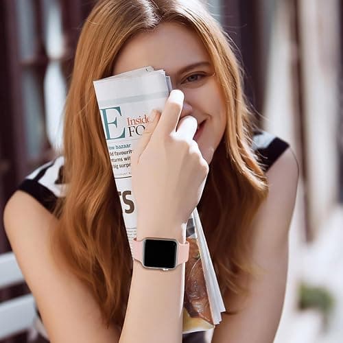Gleetik Sport Watch Band Compatible with Apple Watch Bands Women Men 38mm 40mm 41mm 42mm 44mm 45mm 46mm 49mm,Soft Silicone Replacement Strap for iWatch Bands Series 10 9 8 7 6 5 4 3 2 1 SE Ultra thumbnail 4