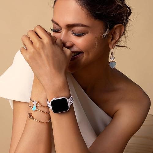 Lenrao Thin Stainless Steel Bands Compatible with Apple Watch 38mm 40mm 41mm 42mm 44mm 45mm 46mm for Women, Metal Straps for iWatch Series 11 10 9 8 7 6 5 4 3 2 1 SE thumbnail 6