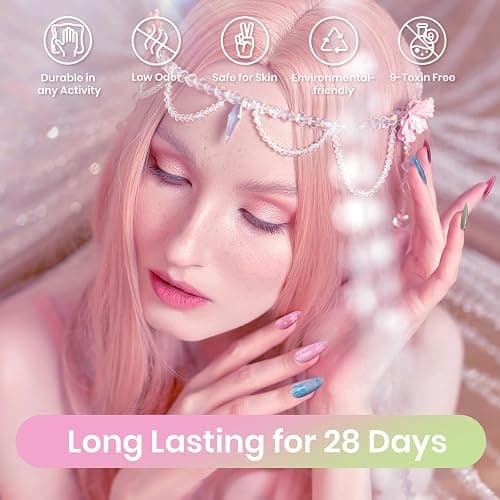 Beetles Gel Nail Polish Set, 24 Pcs 20 Colors Rainbow Pastel Neon Cat Eye Pink Purple Glitter Red Green Gel Nail Polish Kit Soak Off UV with Base Coat Top Coat Gift for Women Dreamy Wonderland thumbnail 6