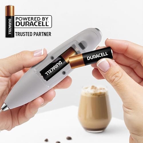 Zulay Kitchen Patented Tornado Triple Whisk Milk Frother with 4 Duracell Batteries – Handheld Foam Maker for Coffee, Lattes, Matcha & Hot Chocolate – Rich, Creamy Froth in Seconds thumbnail 2