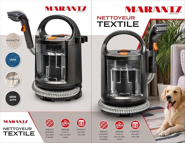 Shampouineuse 400W avec pulvérisateur - Nettoyeur textile à main avec réservoir, injecteur extracteur, détacheur laveur, aspire et nettoie canapés, tissus, moquettes, sièges auto, tapis, câble 5m thumbnail 3