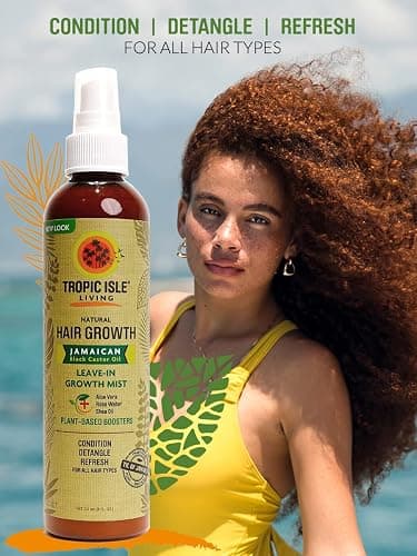 Tropic Isle Living Jamaican Black Castor Oil Daily Hair Gro Leave-in Conditioning Mist & Detangler 8oz | Paraben & Sulfate FREE | All Hair Types | Restores Moisture & Gently Detangles - 8 Ounce (Pack of 1) thumbnail 9