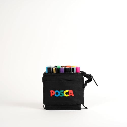 Posca Exclusive 5M Paint Markers Gift Set of 16 with Carrying Case, Great for Kids and Adults, Acrylic Art Markers for Coloring Decorations, Canvas, Wood, Glass and Metal thumbnail 3