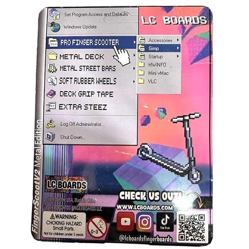 LC BOARDS Finger Scooter Metal V2 Park Silver Chrome thumbnail 6