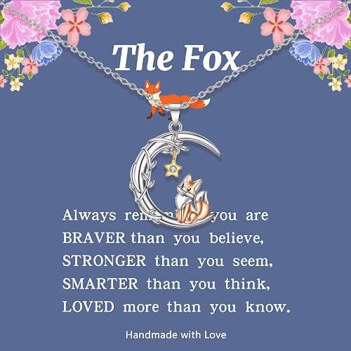 AINILOVE Dainty Fox Necklaces for Women Fox Gifts Foxes Jewelry Animal Pendant Necklaces Jewelry for Women Teens Animal Lovers lovely Spirit Necklace Gifts - Image 1