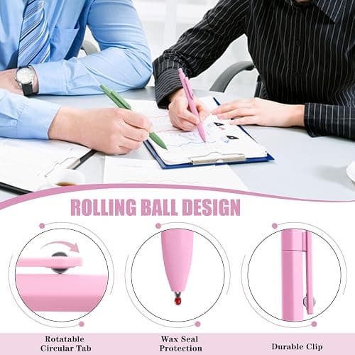 Piochoo Aesthetic Pens, 8 Pcs 0.5mm Gel Pens, No Smudge Quick Dry Smooth Writing Pens, Cute Black Ink Journaling Pens for Women Nurse School Office Desk Accessories thumbnail 6