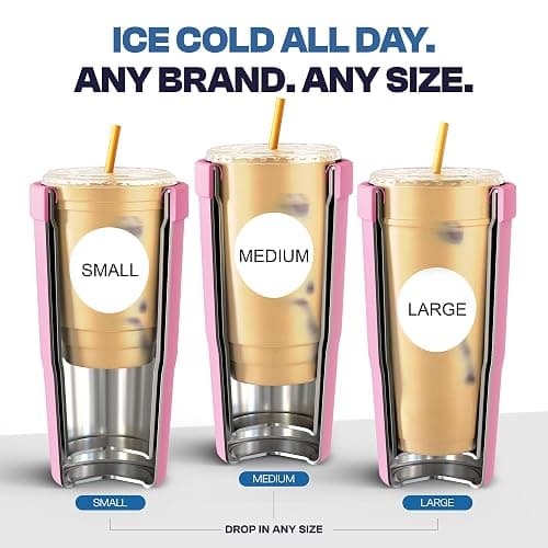 Frost Buddy Togo Buddy 30oz Stainless Steel Vacuum Insulated Tumbler To Go Coffee Cup – Iced Coffee Cups, Iced Coffee Sleeve, Travel Mug, Thermal Cup for Hot & Cold Drinks, Dunkin Cup -Check The Halls thumbnail 5