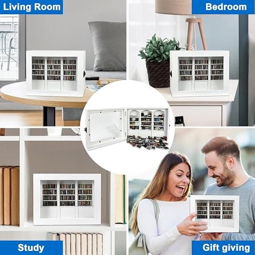 SIHPTO Anxiety Mini Bookshelf Decoration Box with 300pcs Mini Books，Miniature Library for Book Lovers for Family and Friends，End of Year Gifts for Children thumbnail 6