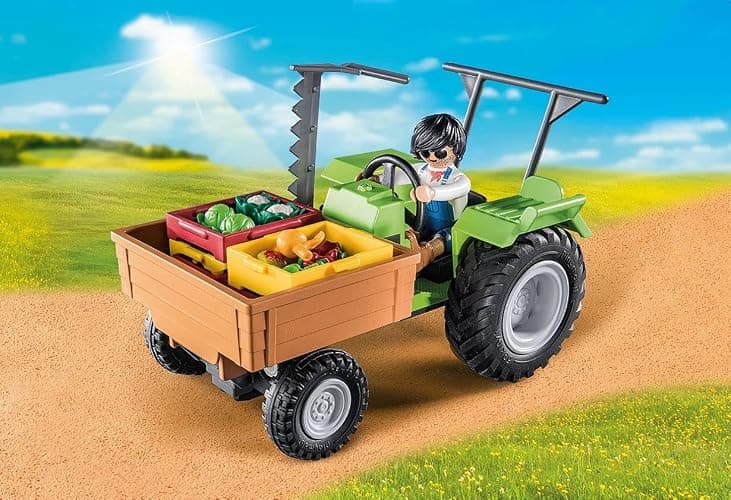 PLAYMOBIL Country 71249 Traktor mit Hänger inkl. Transportboxen, Grüner Trecker für den Bio-Bauernhof, Nachhaltiges Spielzeug für Kinder ab 4 Jahren thumbnail 8
