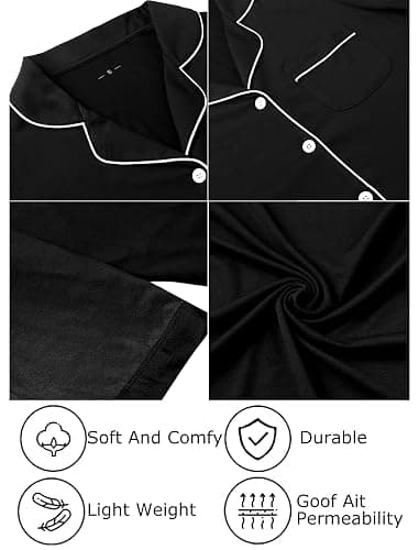 Leikar Maternity Nightgown For Women Nursing Pajamas Long Sleeve Sleepshirt thumbnail 5