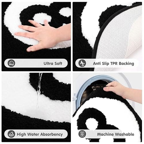 Percozzi 8 Ball Tufted Rug Billiards Bath Mat for Tub Cool Bedroom Aesthetic Bathroom Shower Absorbent Small Floor Carpet Minimalist Non Slip Trendy Bathmat Washable New Home Essentials House Decor thumbnail 3