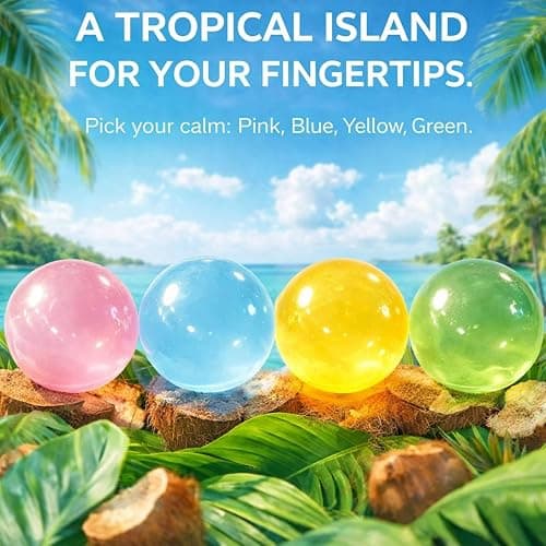 2 Pack Coconut Oil Squishy - Coconut Oil Stress Ball, Handmade Malleable Clear Jelly Bubblegum Texture Coconut Oil Squish (Blue+Pink) thumbnail 7