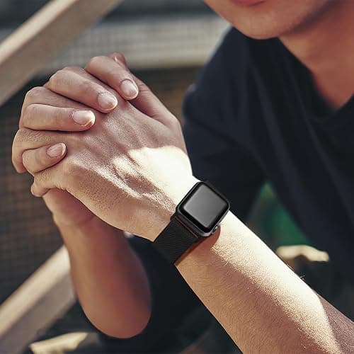 Lerobo Braided Band Compatible with Apple Watch Series 11 10 9 8 7 46mm 45mm 41mm Ultra SE 3 2 1 49mm Series 6 5 4 3 44mm 40mm 38mm 42mm Men iWatch Bands Women Stretchy Nylon Solo Loop Sport Strap thumbnail 7