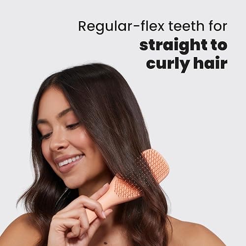 Tangle Teezer Ultimate Detangler Brush for Wet & Dry Hair, Eliminates Knots & Reduces Breakage for Straight to Wavy Hair Types, Amazon Exclusive Apricot thumbnail 5